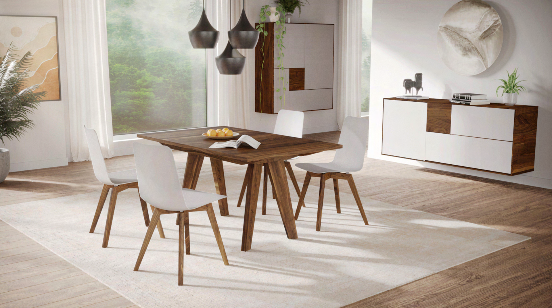 die holzschmiede® Tisch Lignum Arts T12 mit Stuhl Mika, Holzmöbel die mit Möbelöl von Biofa behandelt wurden. | © die holzschmiede® 