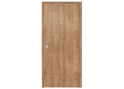 Durat, braune Tür aus Holz, geschlossen