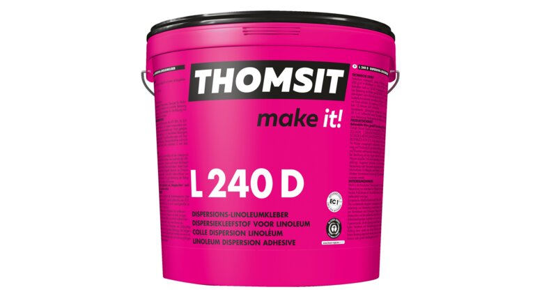 L 240 D Dispersions-Linoleumkleber, pinker Eimer, 
