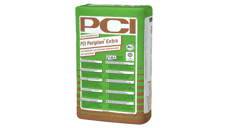 PCI periplan Extra, verpackt, stehend, Holzbodenspachtelmasse