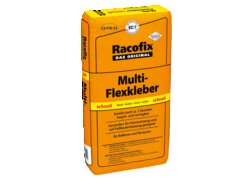RFX Multi-Flexkleber schnell, im orangefarbenen Sack verpackt, stehend