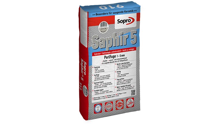 Sopro Saphir 5 PerlFuge 1-5 mm, im grauen Sack verpackt, liegend