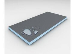 wedi Bauplatte, graue Platte mit blauer Füllung, liegend